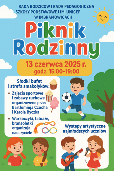 Piknik Rodzinny w Szkole Podstawowej im. UNICEF w Imbramowicach