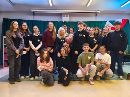 Spotkanie uczniów z sędzią Anną Marią Wesołowską